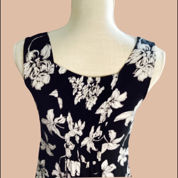 VTG BFA Classics M-12 Women’s Black White Dress Spring Summer Dress 100% Ra… - Picture 3 of 16